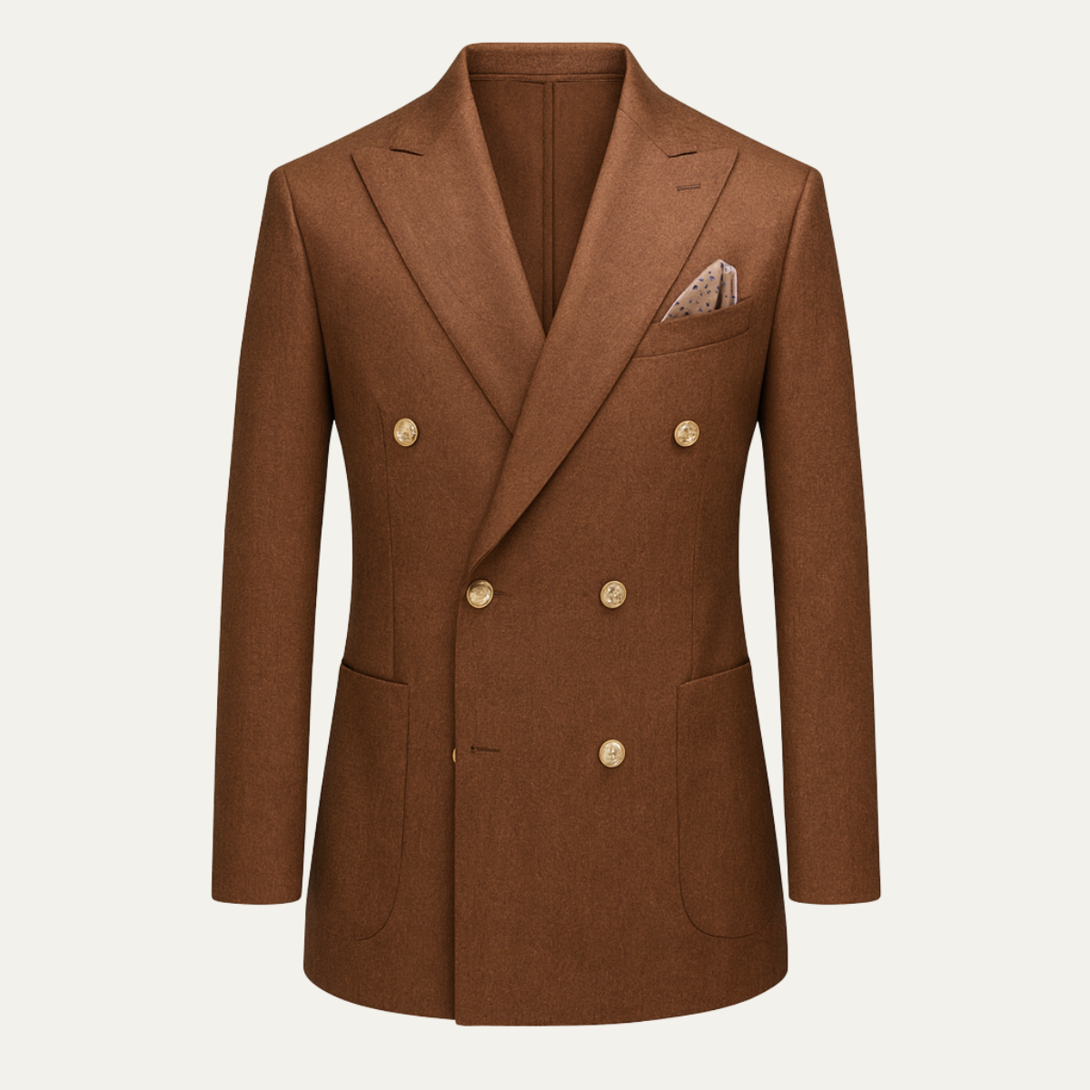 Classic 2 Piece Brown Slim Fit Mens Suit - Nocini