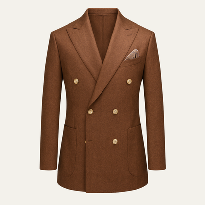 Classic 2 Piece Brown Slim Fit Mens Suit - Nocini