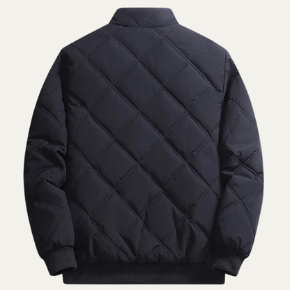Men's Insulated Quilted Parka with Soft Fleece Lining