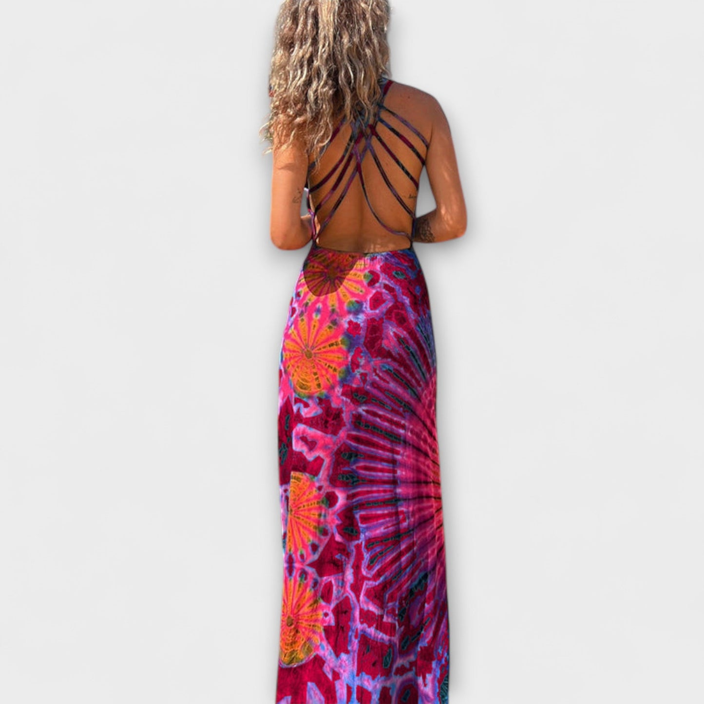 Vibrant Tie Dye Maxi Dress for Women