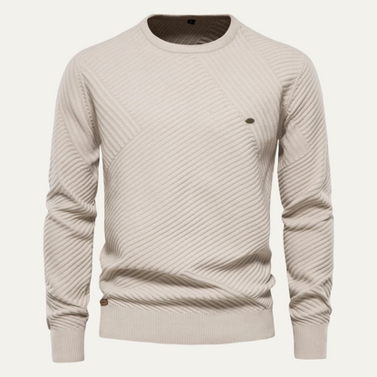 Men's Relaxed Fit Crew Neck Knitted Sweater