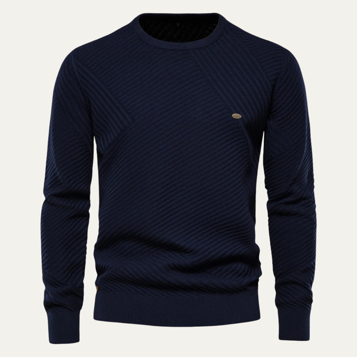 Men's Relaxed Fit Crew Neck Knitted Sweater