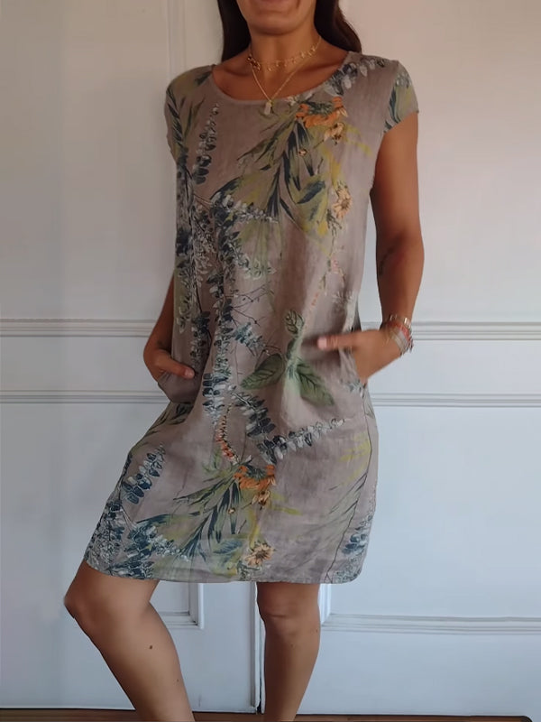 Relaxed Fit Round Neckline Dress