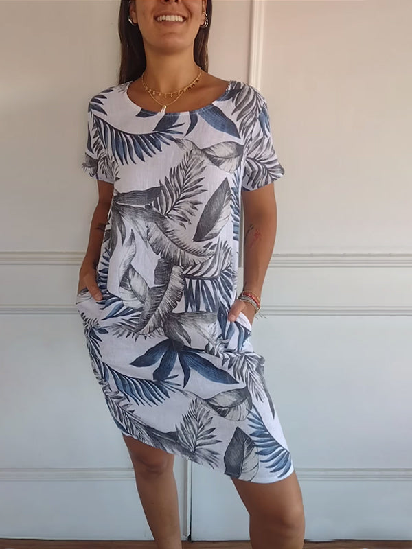 Relaxed Fit Round Neckline Dress