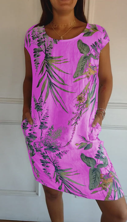 Relaxed Fit Round Neckline Dress