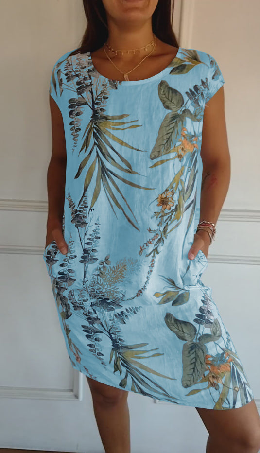 Relaxed Fit Round Neckline Dress