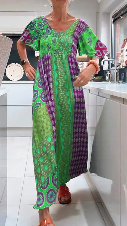 Chic Floral Knee Length Women's Dress