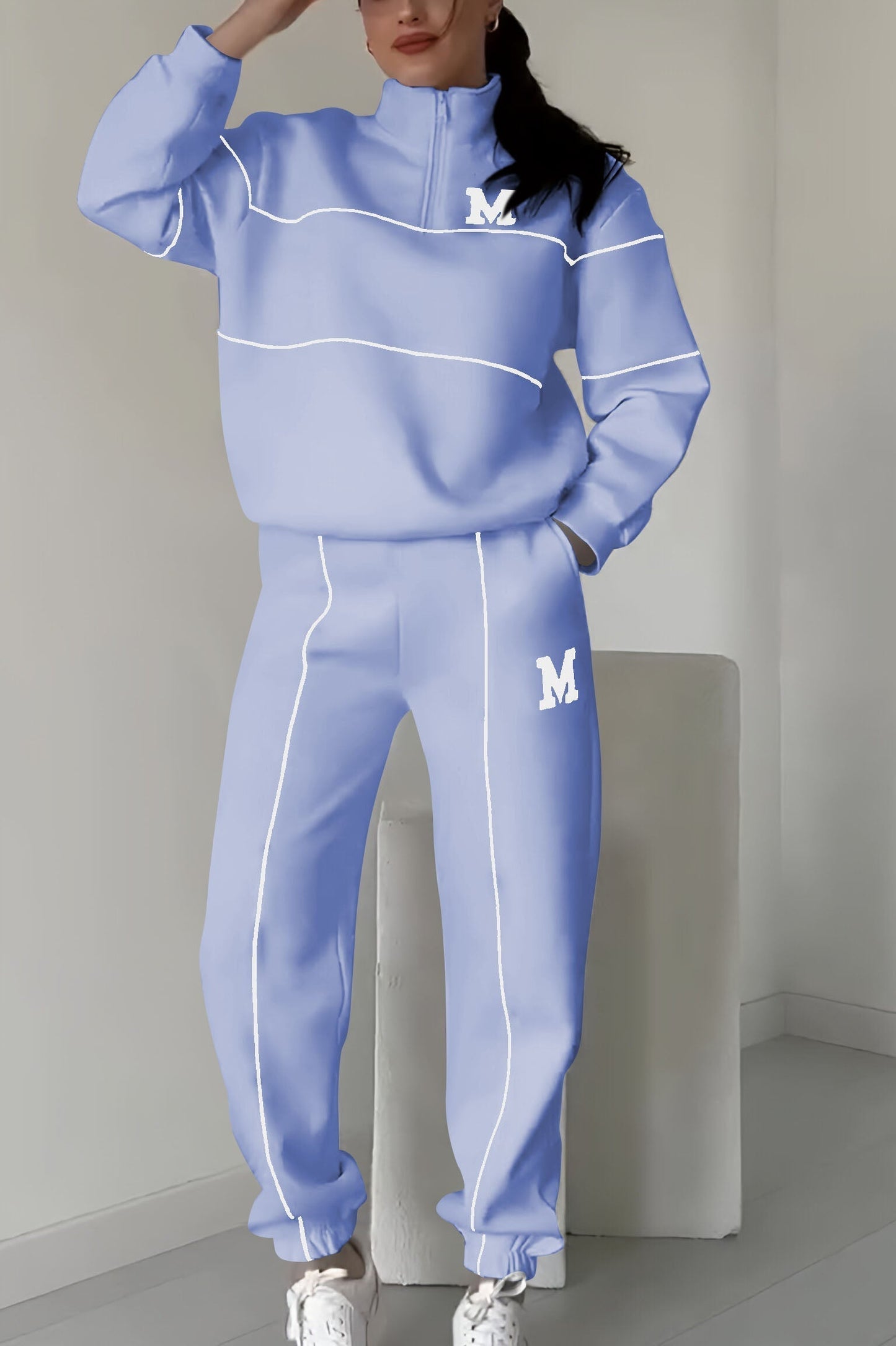 Cozy Knit Sweatpants Outfit Set