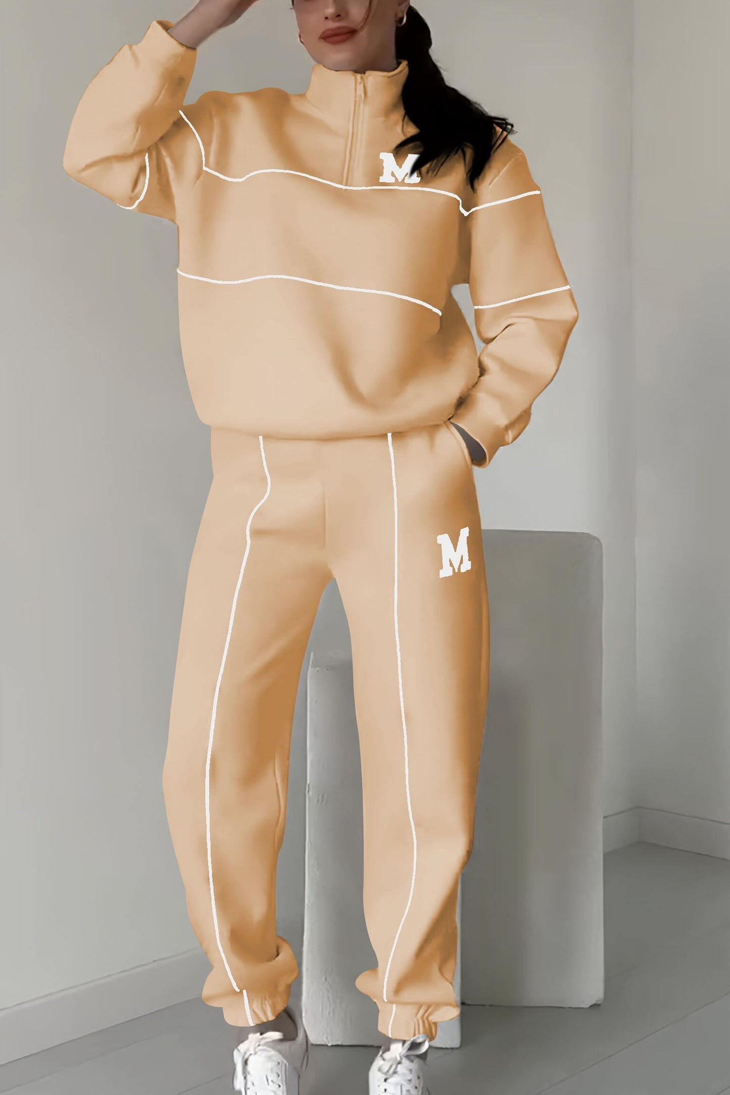 Cozy Knit Sweatpants Outfit Set