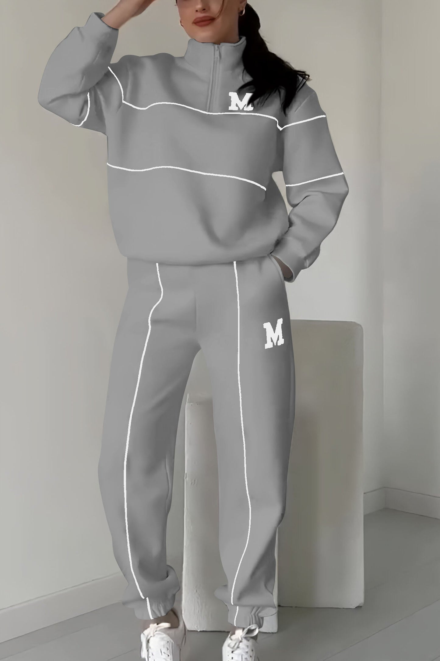 Cozy Knit Sweatpants Outfit Set
