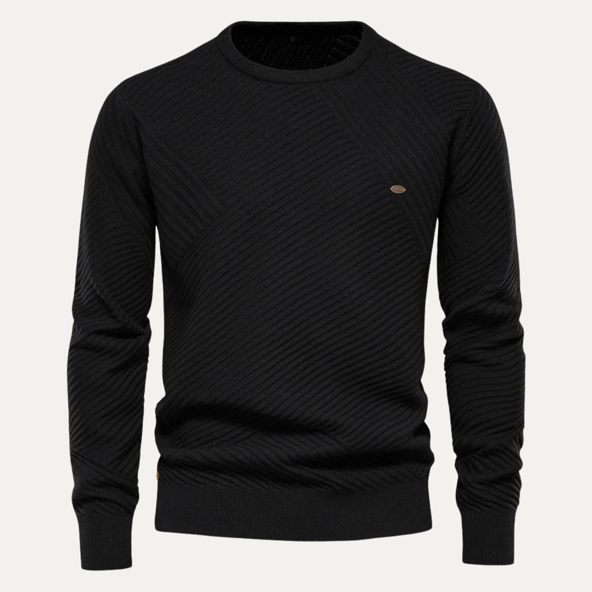 Men's Relaxed Fit Crew Neck Knitted Sweater - Nocini