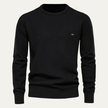 Men's Relaxed Fit Crew Neck Knitted Sweater - Nocini