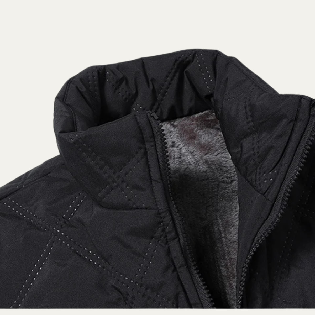 Thermal Quilted Men's Jacket with Diamond Pattern