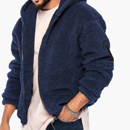 Men's Fleece Zip Up Long Sleeve Jacket