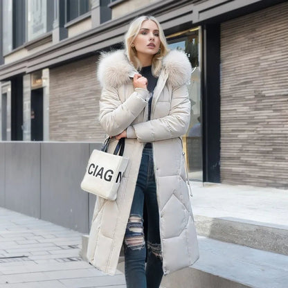 Warm Women's Quilted Down Parka Jacket
