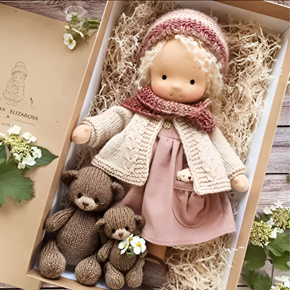 Soft Plush Artisan Teddy Doll