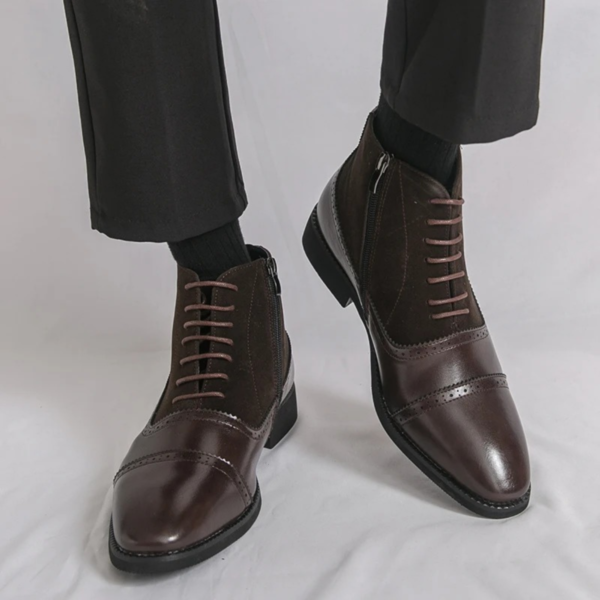 Luxury Men's Black Leather Chelsea Boots