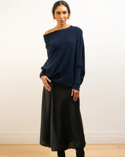 Feminine Knit Top with Bell Sleeve