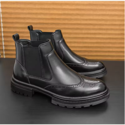 Classic Mens Non Slip Leather Chelsea Ankle Boots