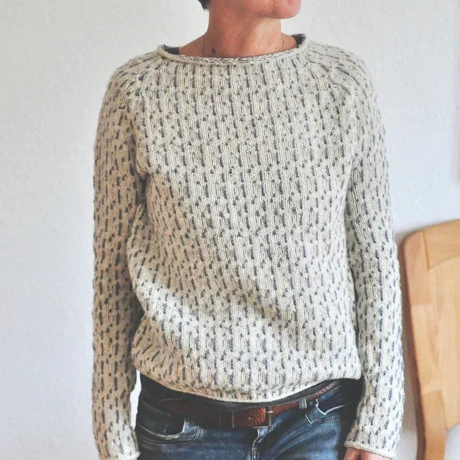 Relaxed Fit Crew Neck Wool Sweater