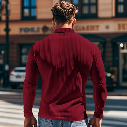 Classic Fit Men's Textured Polo Shirt