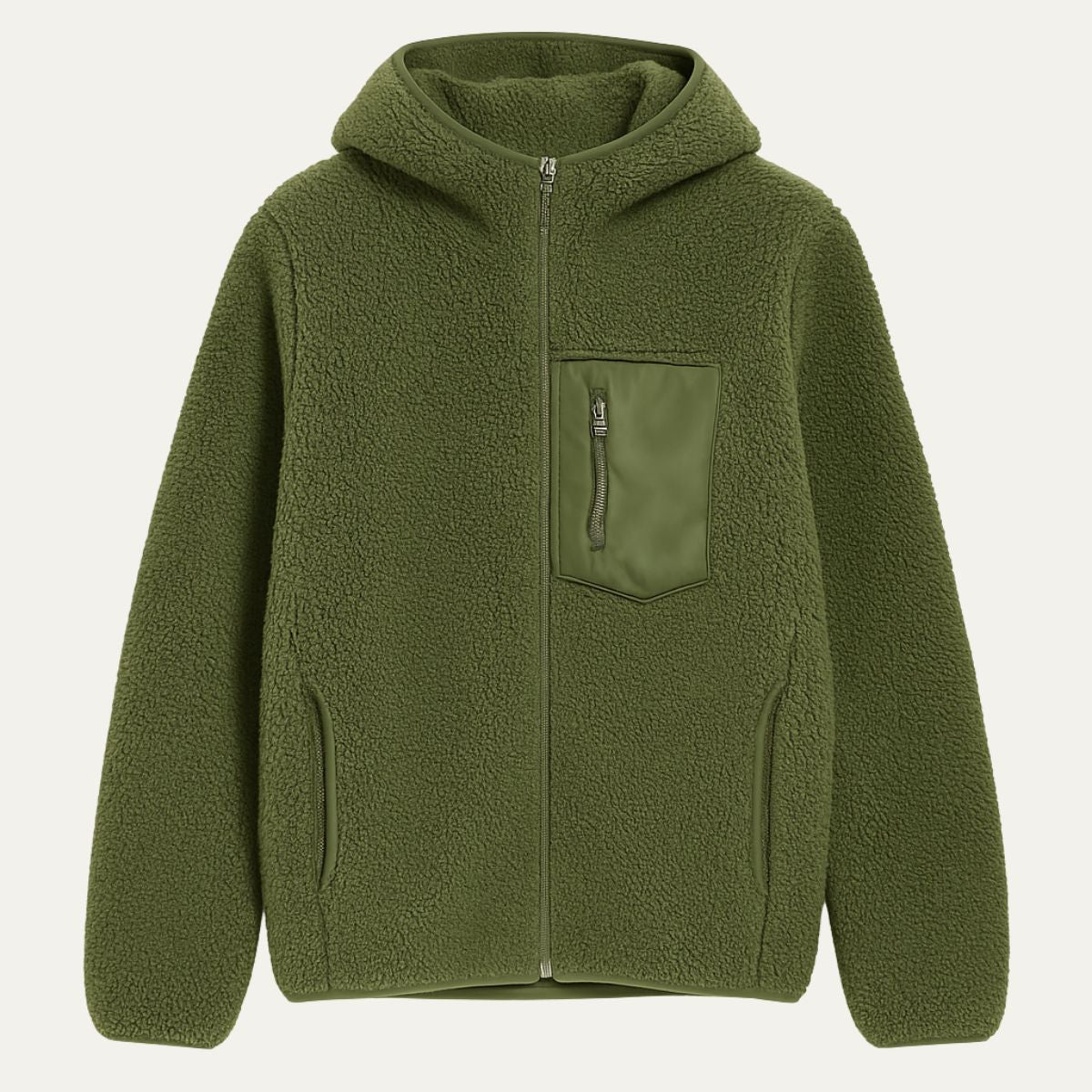 Warm Wool Coat with Fleece Lining for Men