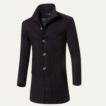 Classic Men's Wool Blend Winter Coat