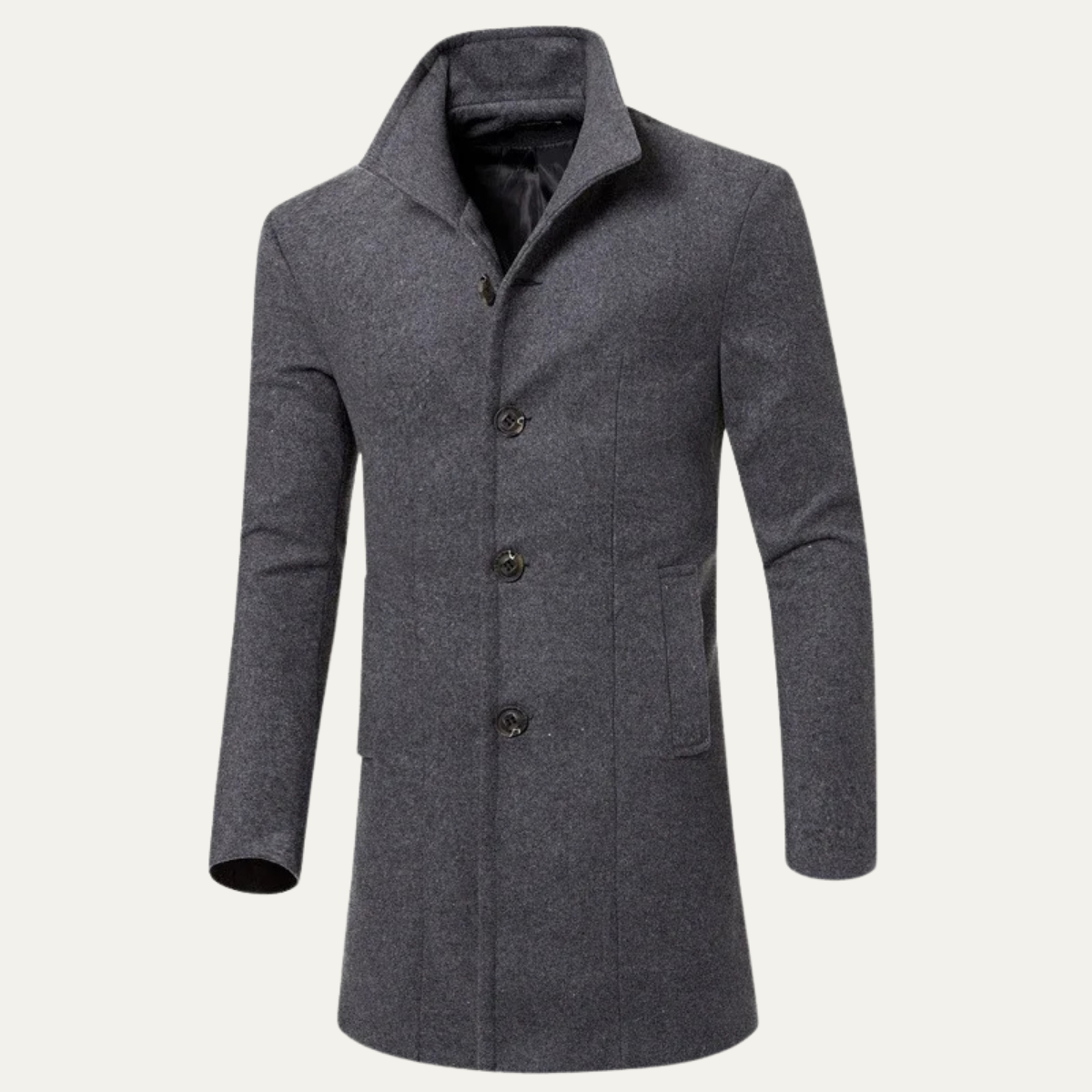 Classic Men's Wool Blend Winter Coat - Nocini