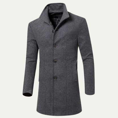 Classic Men's Wool Blend Winter Coat - Nocini