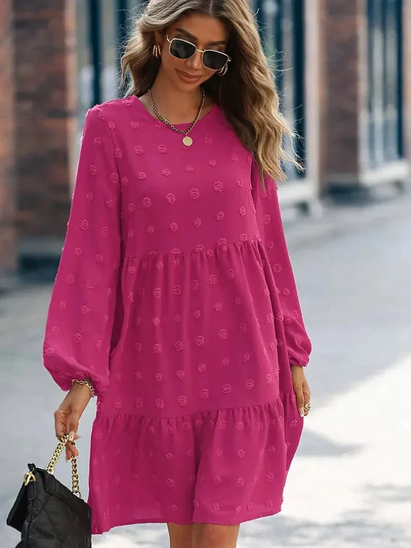 Casual Mini Dress with Long Sleeves