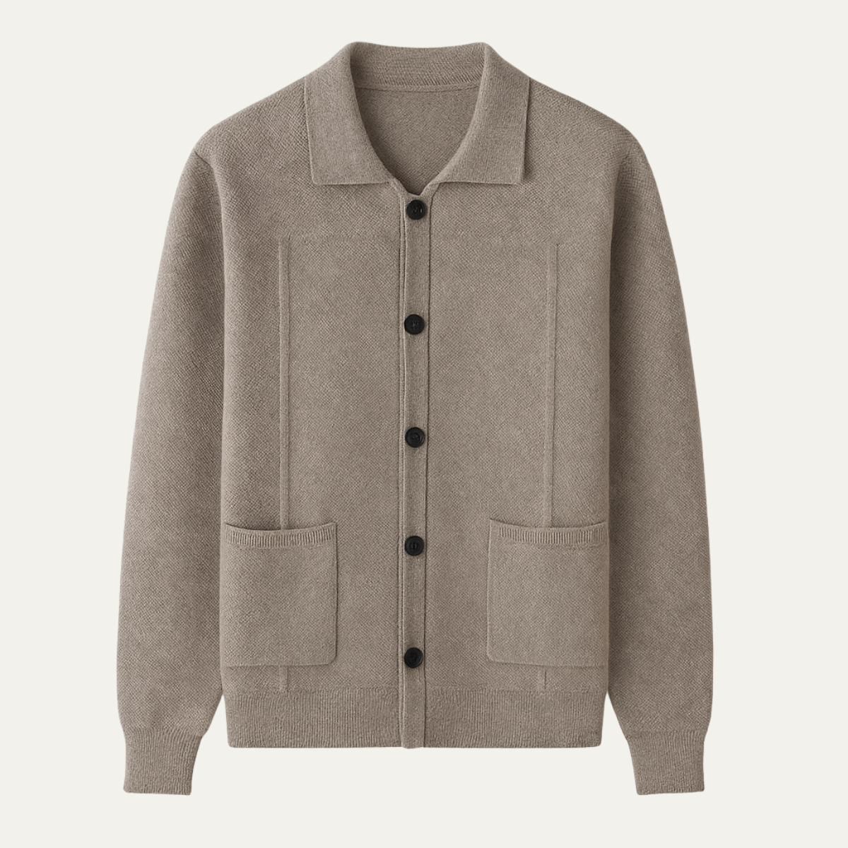 Stylish Men's Crew Neck Knitted Cardigan Sweater - Nocini