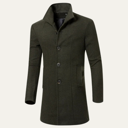 Classic Men's Wool Blend Winter Coat