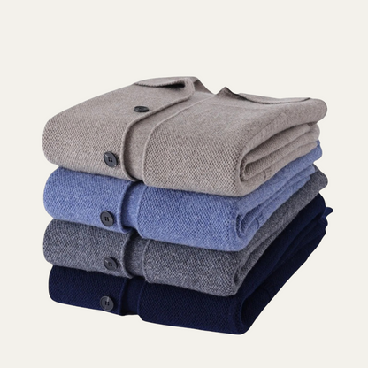 Stylish Men's Crew Neck Knitted Cardigan Sweater