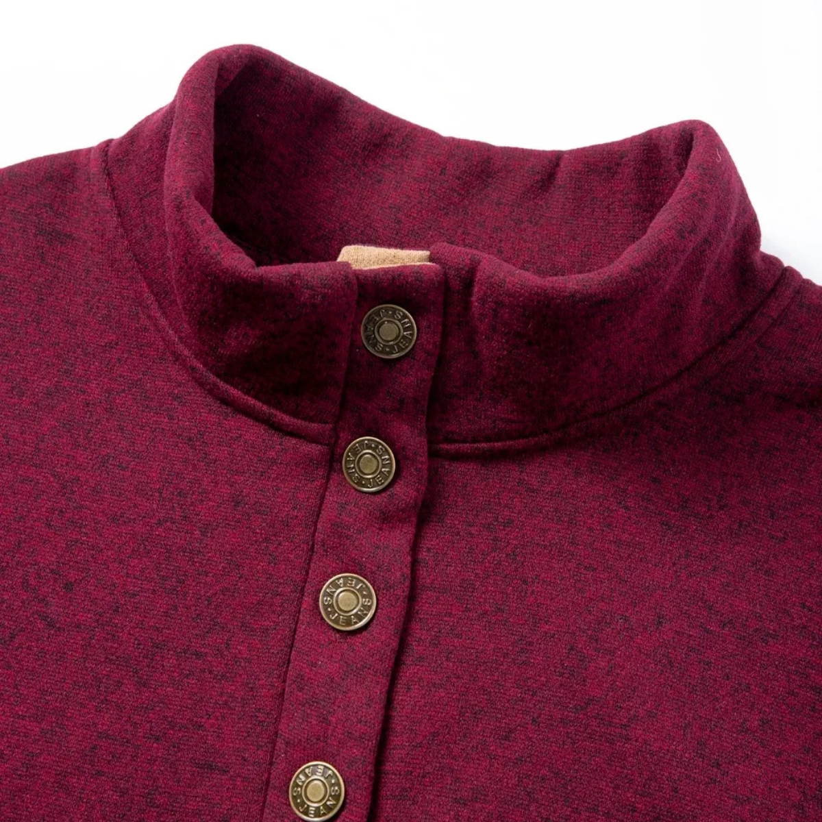 Classic Men's Fleece Sweater with Patched Elbows