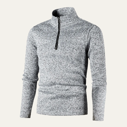 Warm Solid Color Zipper Neck Thick Winter Sweater