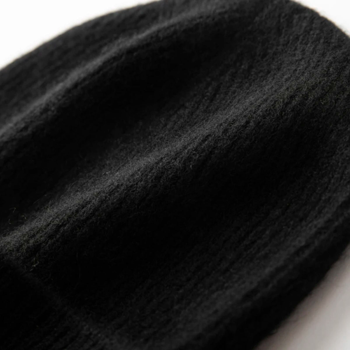 Warm Men's Cashmere Ribbed Winter Beanie