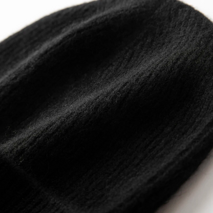 Warm Men's Cashmere Ribbed Winter Beanie