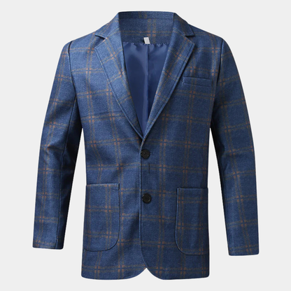 Slim Fit Plaid Blazer for Men - Nocini