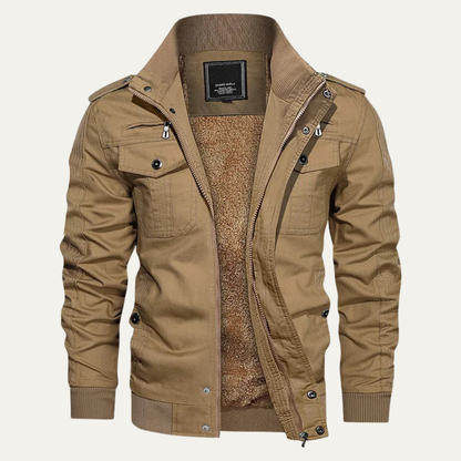 Warm Insulated Men's Zip Up Fleece Jacket