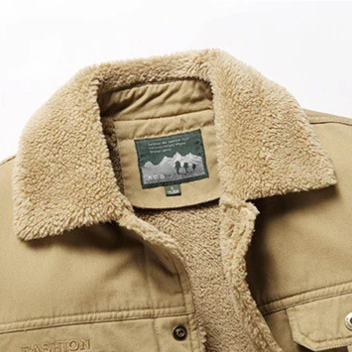 Warm Men's Fleece Lined Sherpa Coat Outdoor Jacket