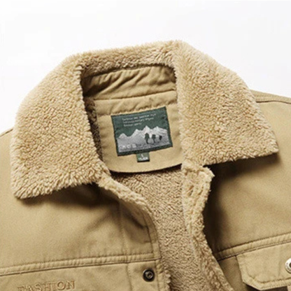 Warm Men's Fleece Lined Sherpa Coat Outdoor Jacket