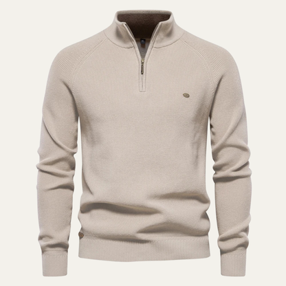 Relaxed Fit Men's Knit Crew Neck Pullover Sweater