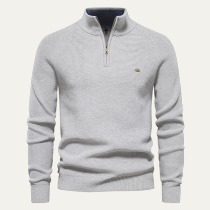 Relaxed Fit Men's Knit Crew Neck Pullover Sweater