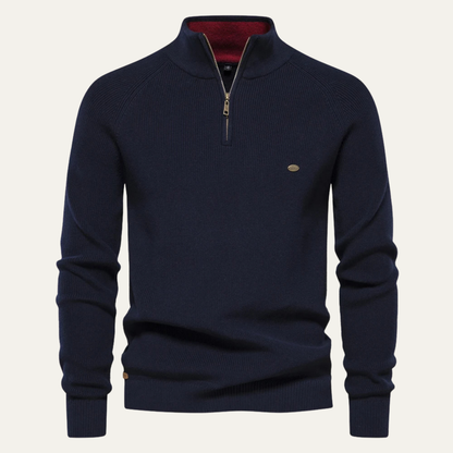 Relaxed Fit Men's Knit Crew Neck Pullover Sweater