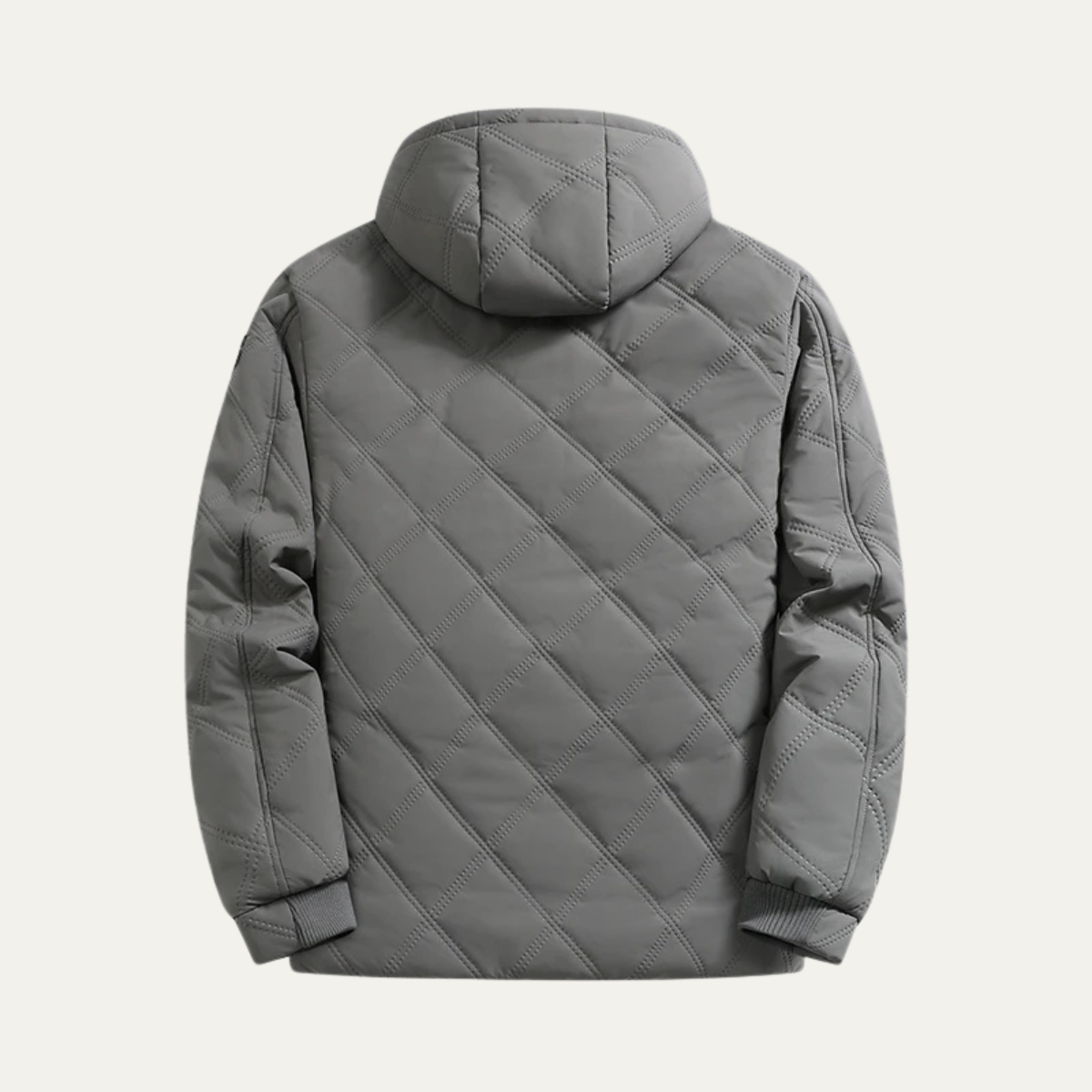 Warm Men's Quilted Hooded Winter Coat