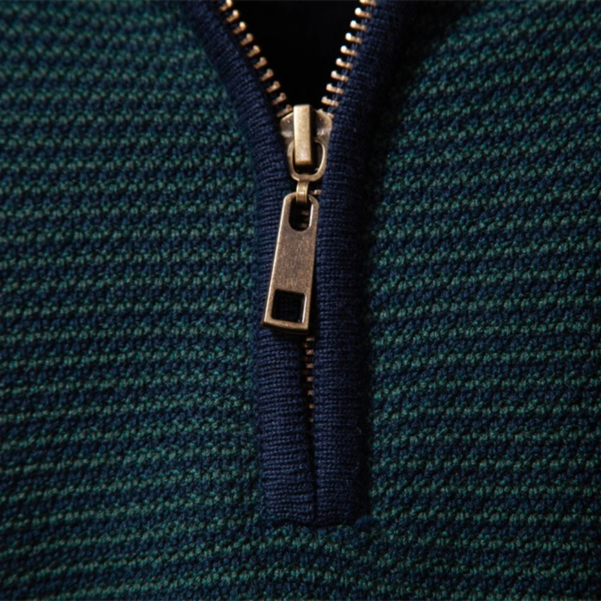 Warm Men's Half Zip Winter Knit Sweater
