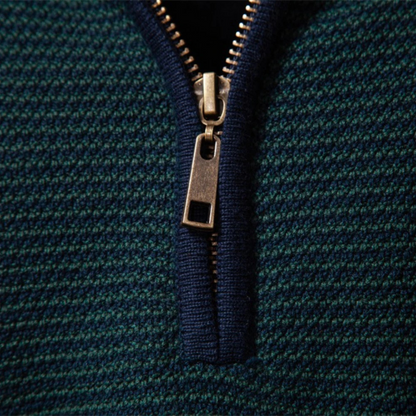 Warm Men's Half Zip Winter Knit Sweater