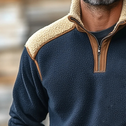 Classic Men's Cozy Fleece Sherpa Zip Up Jacket