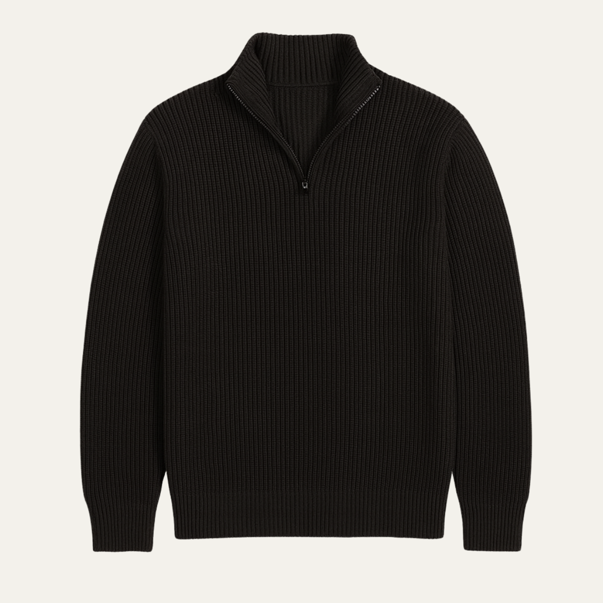 Warm Mens Merino Wool Half Zip Sweater - Nocini