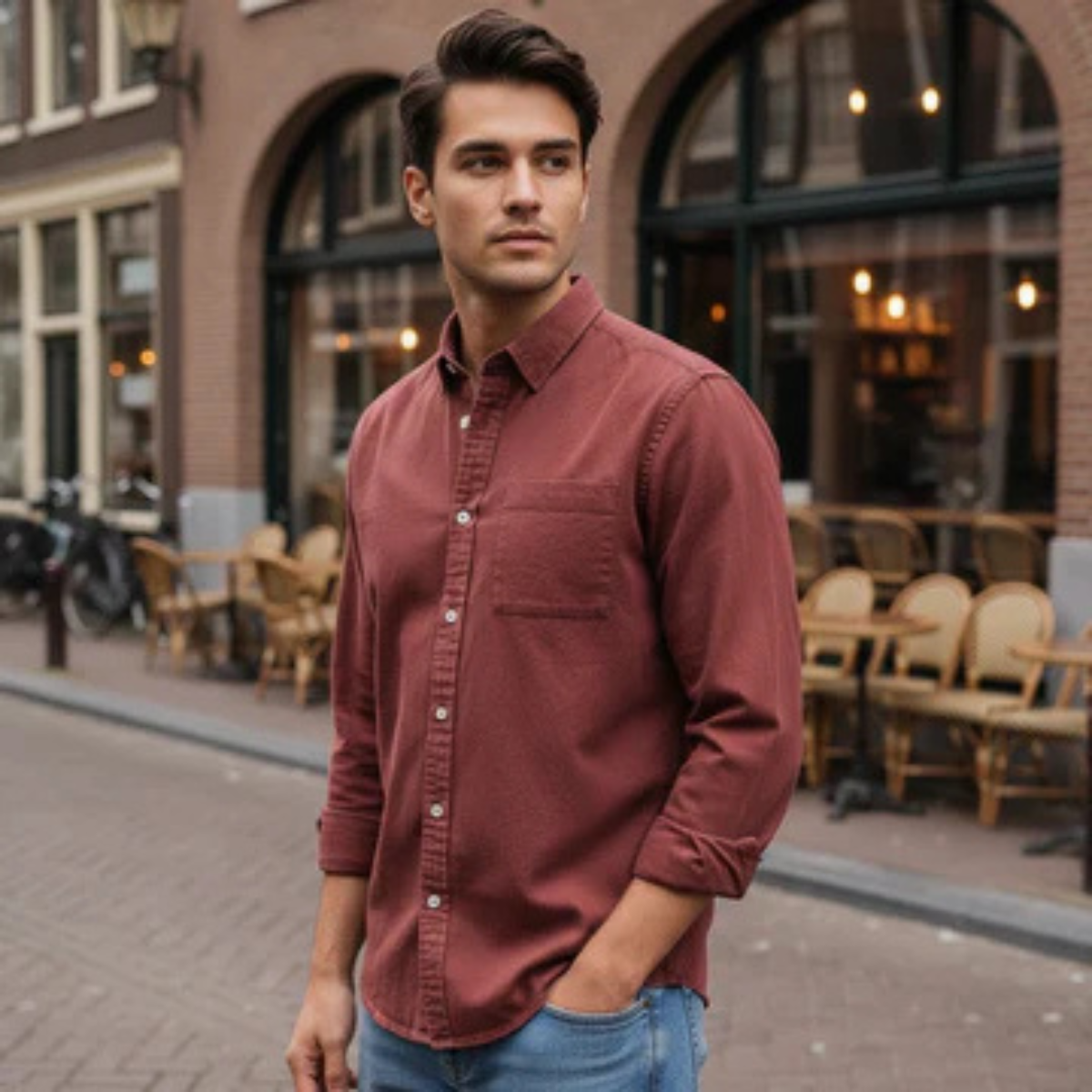 Timeless Men's Oxford Button Down Dress Shirt